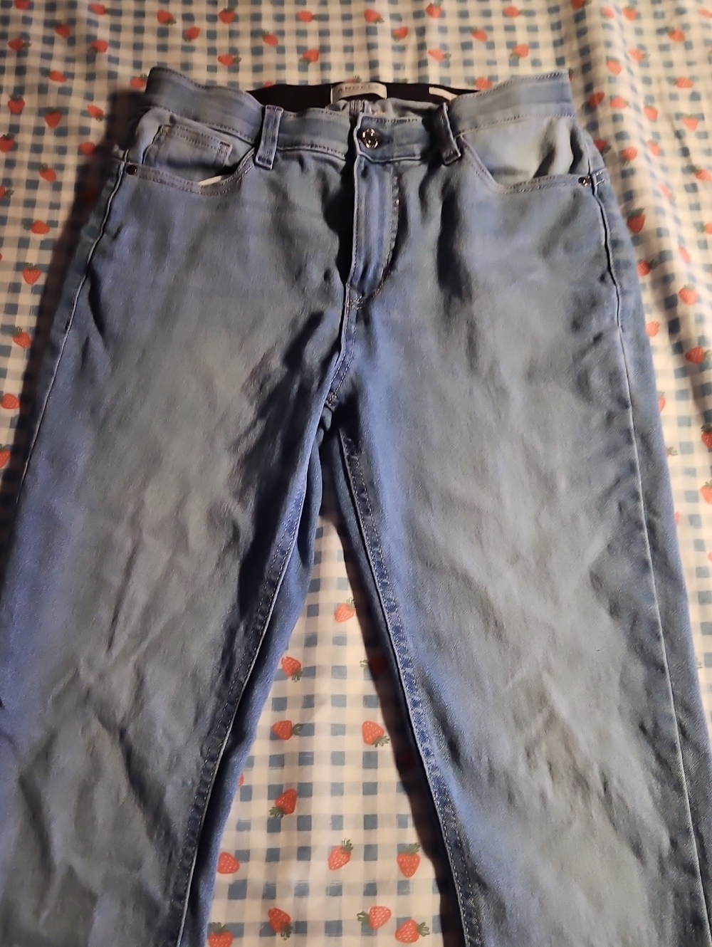 Forrver Angels, Light Wash Denim Skinny Jeans - Blue
